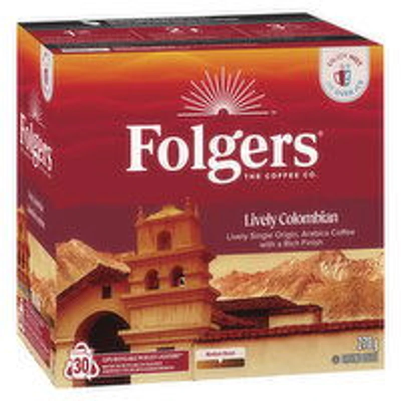 Folgers - Lively Colombian K-Cups, Medium Roast, 30 Each