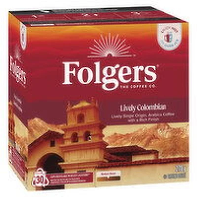 Folgers - Lively Colombian K-Cups, Medium Roast, 30 Each