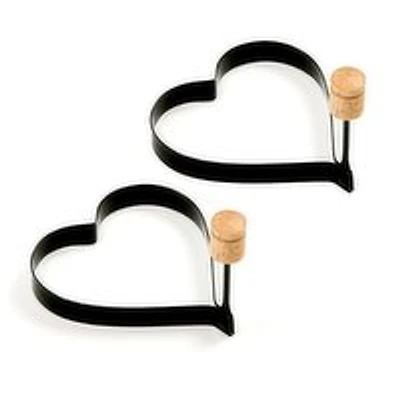 Norpro - Non-Stick Heart Pancake & Egg Rings - Set of 2, 2 Each