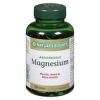 Nature's Bounty - Absorbable Magnesium Liquid Softgels - 400mg, 125 Each
