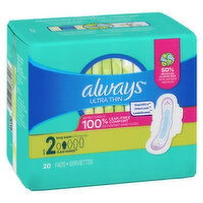 Always - Ultra Thin Unscented Pads, 20 Each