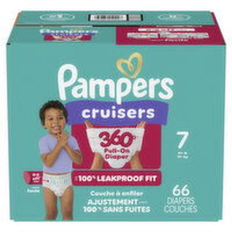 Pampers - Cruisers 360 Pull On Diaper - Size 7, 66 Each