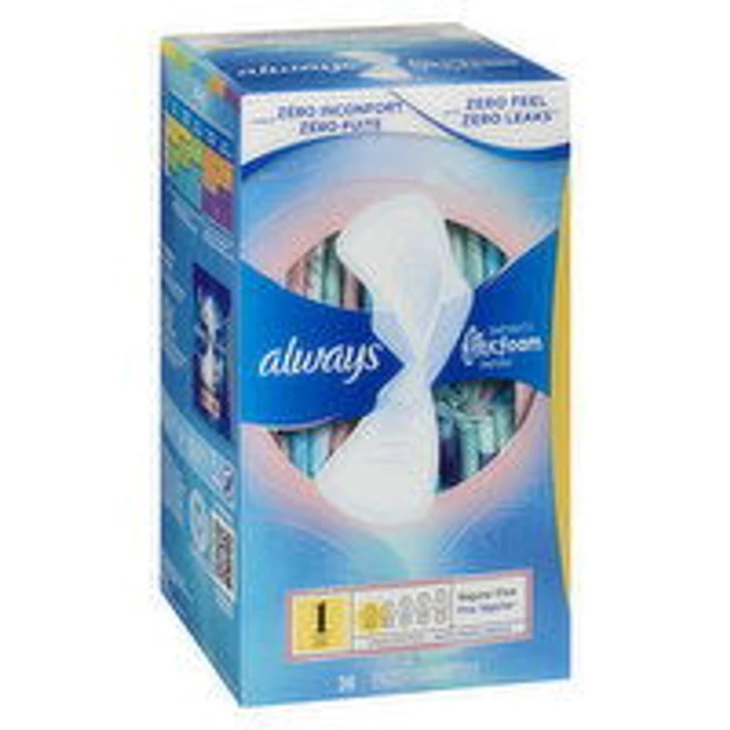 Always - Infinity FlexFoam Zero Feel, Unscented, Regular Flow, 36 Each