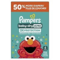 Pampers - Baby Dry Ultra - Size 4, 156 Each