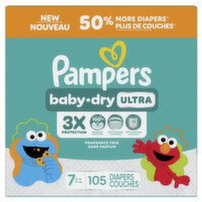 Pampers - Baby Dry Ultra Size 7, 105 Each