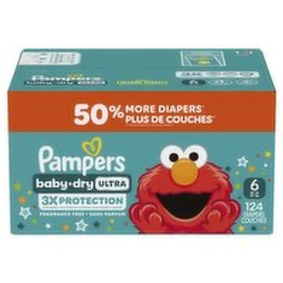 Pampers - Baby Dry Ultra - Size 6, 124 Each