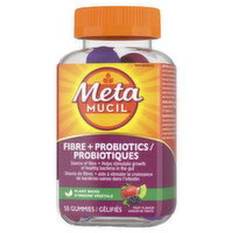Meta Mucil - Metamucil Fiber Probiotic Gummies, 50 Each