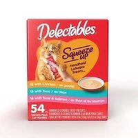 Hartz - Squeeze Up Cat Treat Variety Pack Tuna, Chicken, Tuna & Salmon, 54 Each