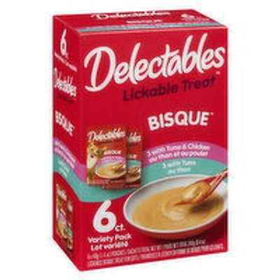 Delectables - Bisque Lickable Treats - Tuna/Chicken, 6 Each