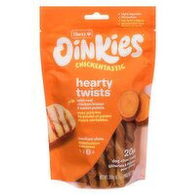 Hartz - Oinkies Chickentastic Hearty Twists Dog Treats, 20 Each