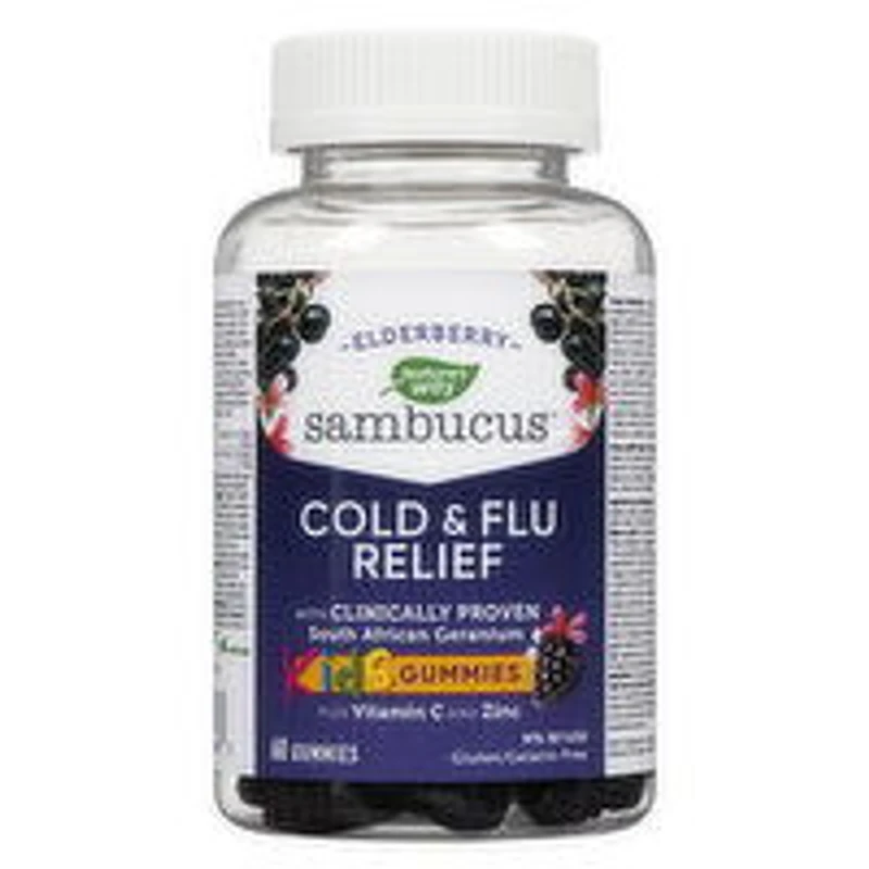 Nature's Way - Cold & Flu Relief Kids Gummies Plus Vitamin C, 60 Each