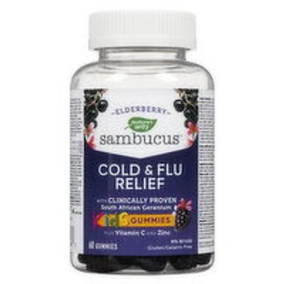 Nature's Way - Cold & Flu Relief Kids Gummies Plus Vitamin C, 60 Each