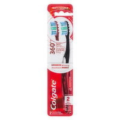 Colgate - 360 Advanced Optic White Toothbrushes - Soft, 2 Each