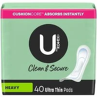 KOTEX - Clean & Secure Ultrathin Heavy Absorb, 40 Each
