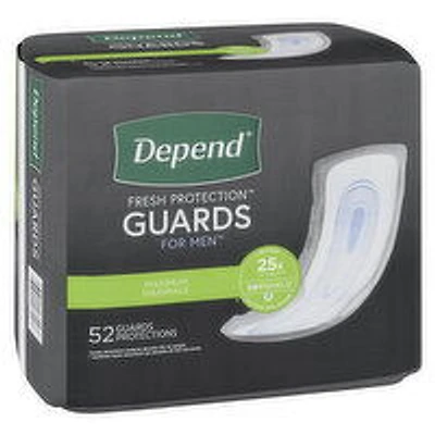 Depend - Guards for Men Max Absorbency, 52 Each
