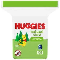 Huggies - Natural Care Wipes Fragrance Free, 184 Each