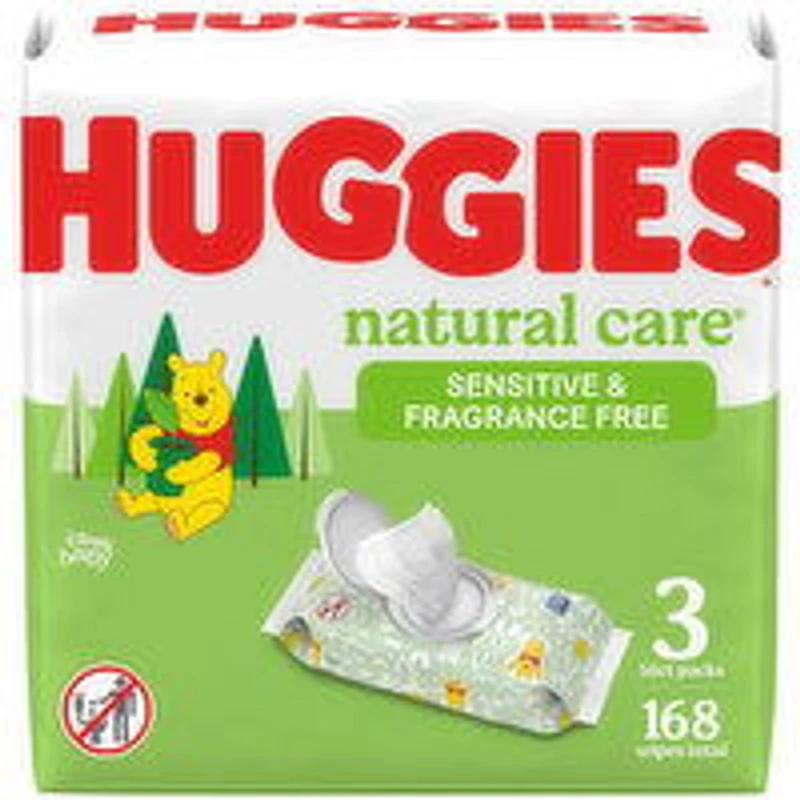Huggies - Natural Care Wipes, 3 Each