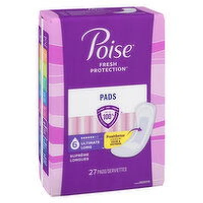 Poise - Pads - Long Length, 27 Each