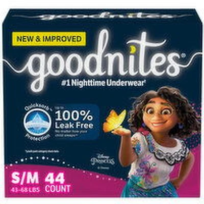 Goodnites - Youth S/M Girl Giga, 44 Each