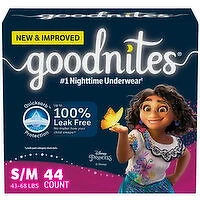 Goodnites - Youth S/M Girl Giga, 44 Each