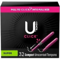 KOTEX - Click Unscented Compact Super Tampons., 32 Each