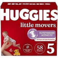 Huggies - Little Mover Diaper Giga Size 5, 58 Each