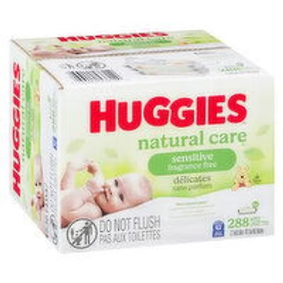 Huggies - Natural Care Sensitive Wipe Tubs, 48 Each