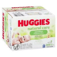 Huggies - Natural Care Sensitive Wipe Tubs, 48 Each