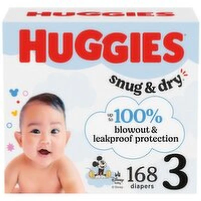 Huggies - Snug & Dry Diaper Mega Col Sz3, 168 Each