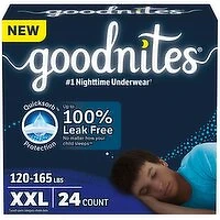 Goodnites - Boys Nighttime Underwear - XXL Size 7, 24 Each