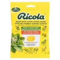 Ricola - Cough Suppressant Throat Lozenges - Lemon Mint - No Sugar Added, 19 Each