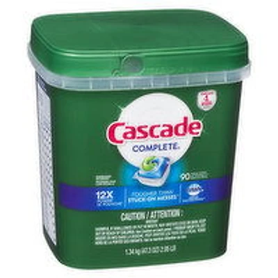 Cascade - Complete Dishwasher Detergent Pacs, 90 Each