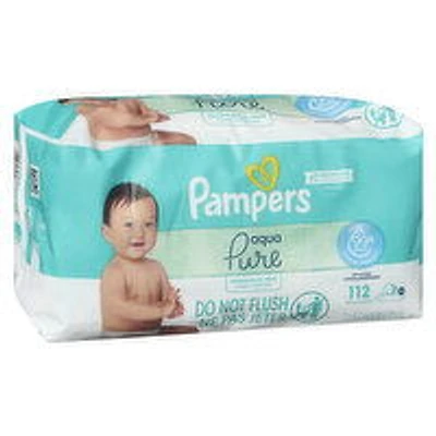 Pampers - Aqua Pure Wipes, 112 Each
