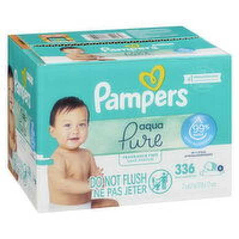 Pampers - Aqua Pure - Baby Wipes, 336 Each