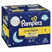 Pampers - Swaddlers Size 5 Overnight, 50 Each