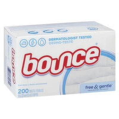 bounce - Fabric Softner Sheets Free & Gentle, 200 Each