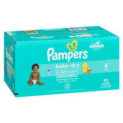 Pampers - Baby Dry Diapers - Size 4 Super Pack, 92 Each