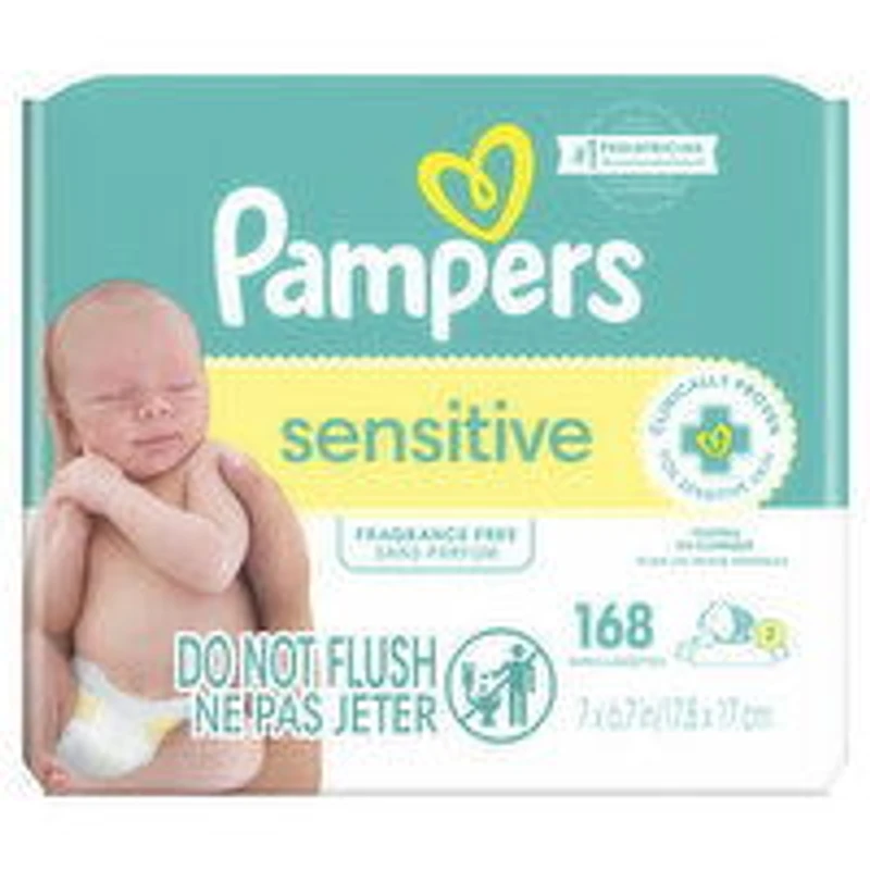 Pampers - Baby Wipes Sensitive, 168 Each