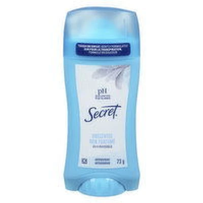 Secret - Invisible pH Balanced Antiperspirant - Unscented, 73 Gram