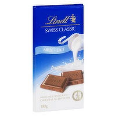 Lindt - Swiss Classic Milk Chocolate Bar, 100 Gram