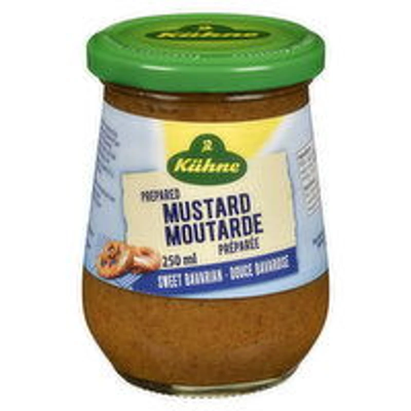 KUHNE - Prepared Mustard - Sweet Bavarian, 250 Millilitre