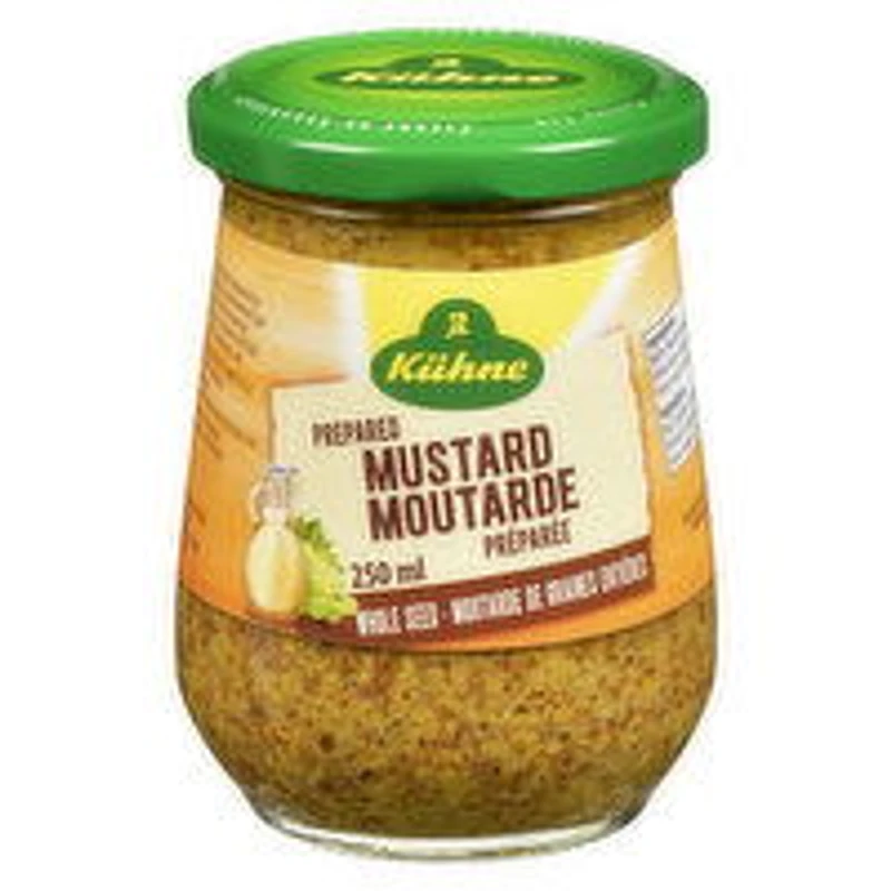 KUHNE - Prepared Mustard - Whole Grain, 250 Millilitre