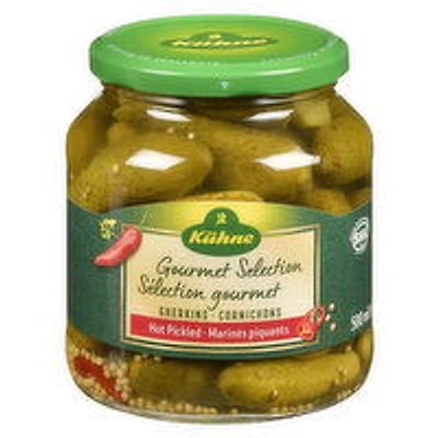 KUHNE - Gourmet Selection Gherkins Hot Pickled, 500 Millilitre