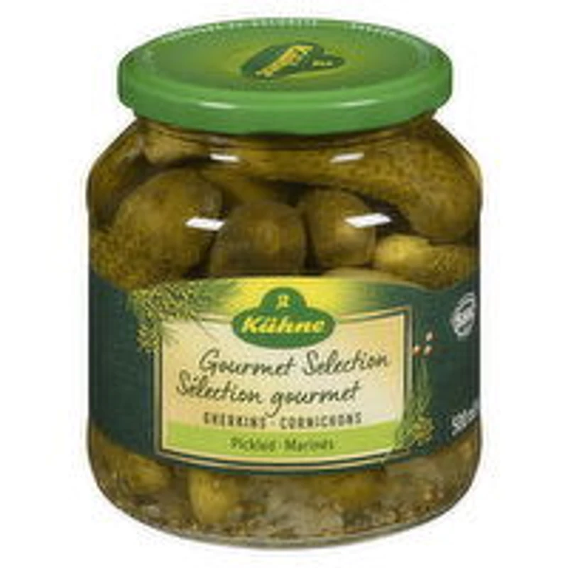 KUHNE - Gourmet Selection - Pickled Gherkins, 500 Millilitre