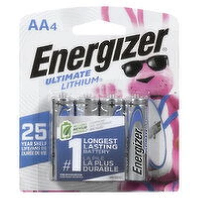 Energizer - Ultimate Lithium Batteries - AA, 4 Each