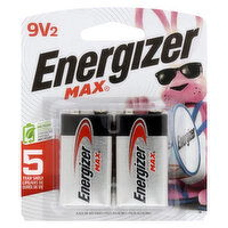 Energizer - Max Batteries - 9V 522BP2, 2 Each