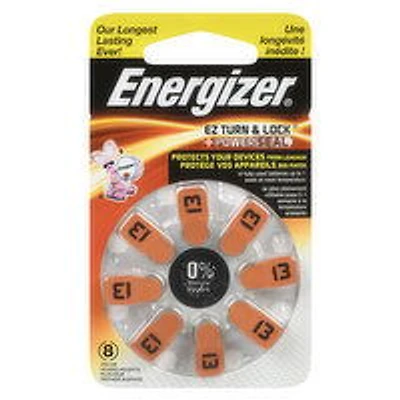 Energizer - Long Tabs Hearing Aid Batteries 13, 8 Each