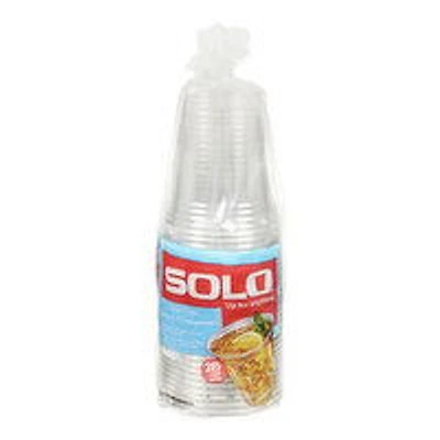 SOLO - Clear Plastic Cups 18oz, 28 Each