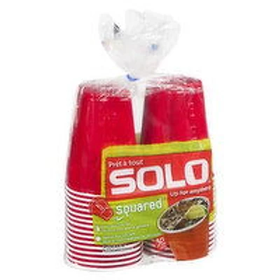 SOLO - Squared Red Cups, 18 oz, 30 Each