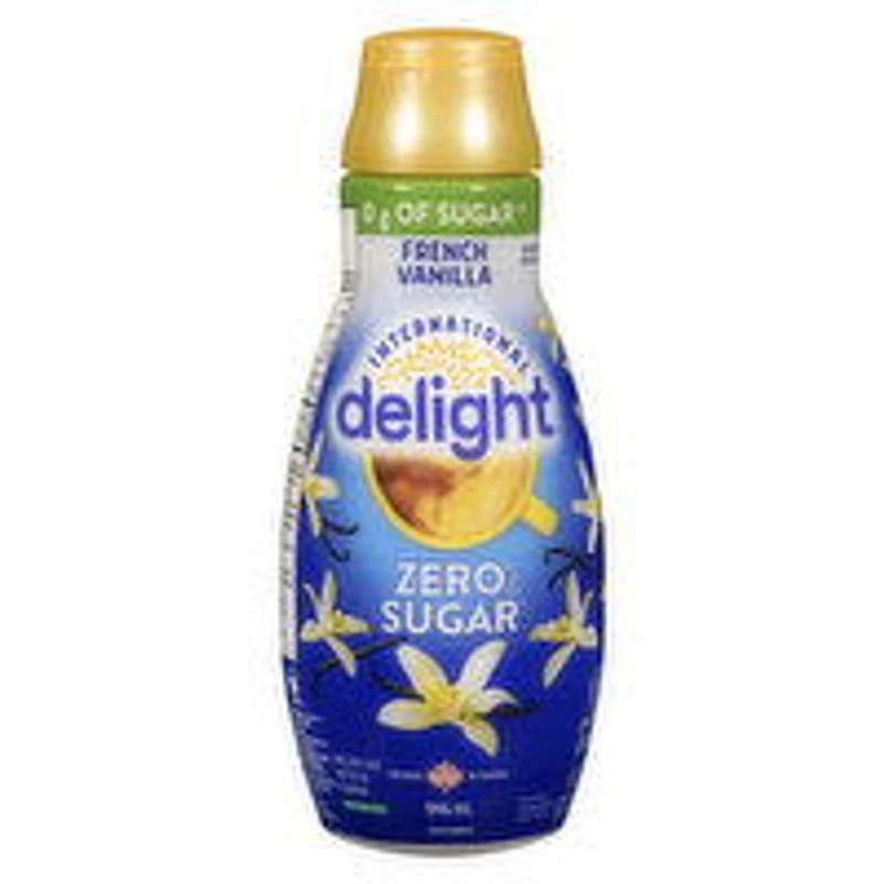 International Delight - French Vanilla Zero Sugar Coffee Creamer, 946 Millilitre